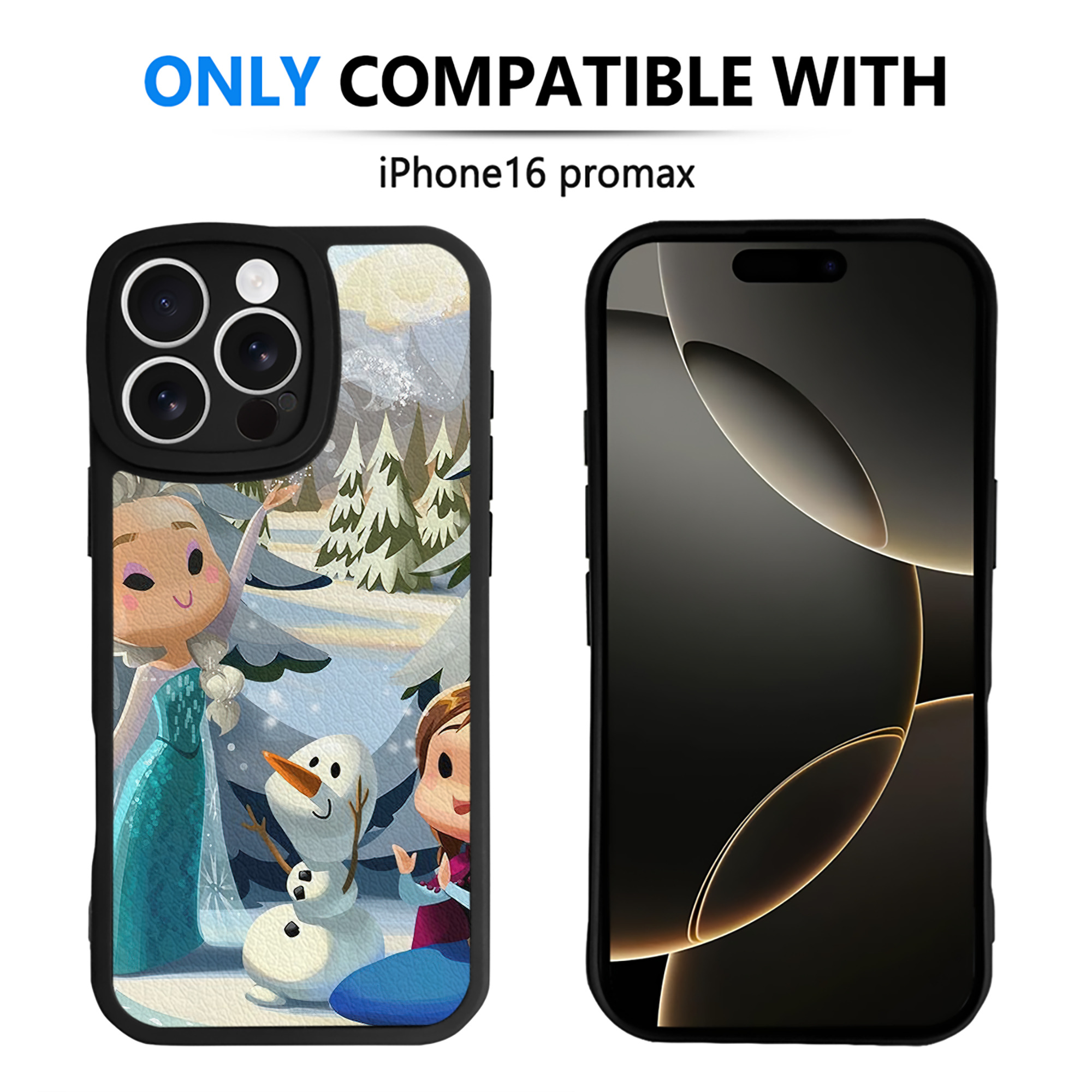 （画像用） アナと雪の女王 アンナ エルサ Frozen Anna Elsa 【iPhone 16シリーズ対応】シリコンスマホケース（レザー調） 材質：シリコン